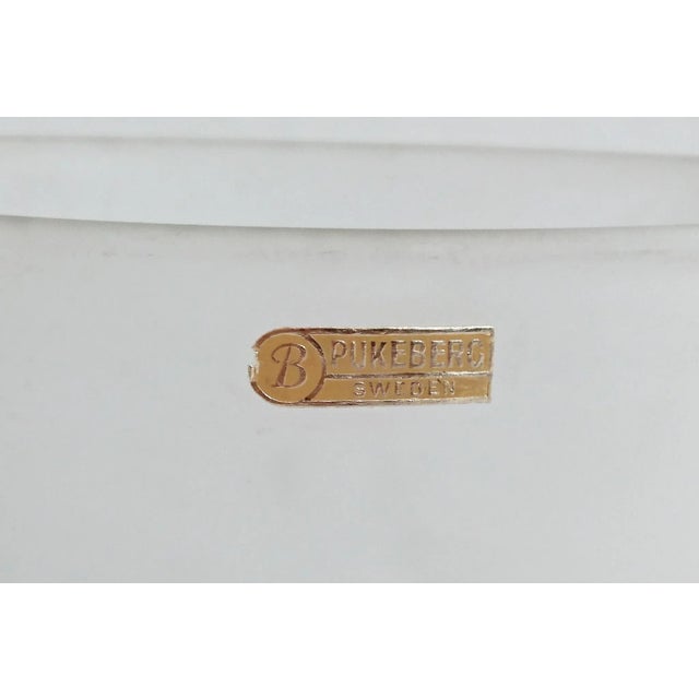 Vintage Swedish Art Deco Frosted Glass Ice Bucket from Pukeberg For Sale - Image 3 of 6
