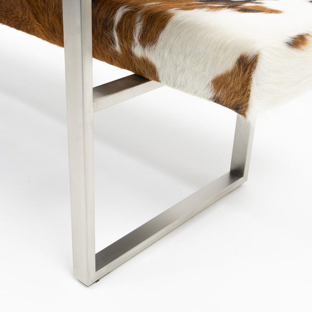 Swiss Design Permesso Bench in Cowhide from Girsberger, 2008 For Sale - Image 6 of 14