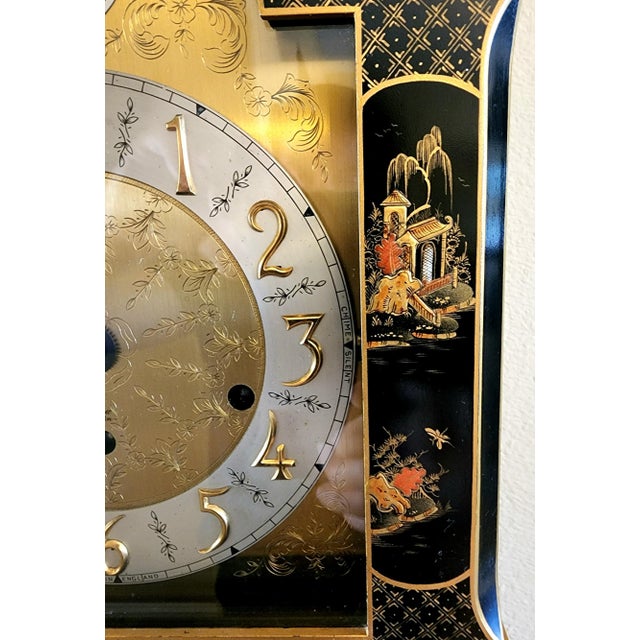 Elegant Elliott of London Modern Black Chinoiserie Long Case