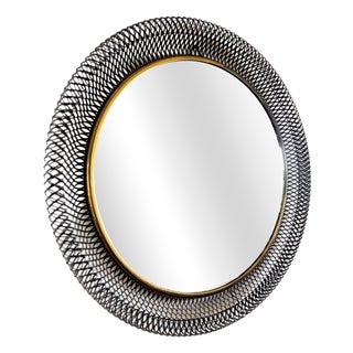 Large Expanded Metal Mirror from Vereinigte Werkstätten München, 1950 For Sale