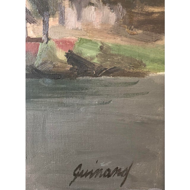 Modern René Guinand, Paysage à la Belotte, Genève, Lac Léman, 1930, Oil on Canvas, Framed For Sale - Image 3 of 15