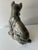 Vintage Mid Century Ceramic Gray Schnauzer Statue For Sale - Image 4 of 11