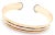 18k Tri-Color Gold (Yellow, White, Rose) Diamond Double-C Bangle Cuff Bracelet by Cartier. With 34 round brilliant cut...
