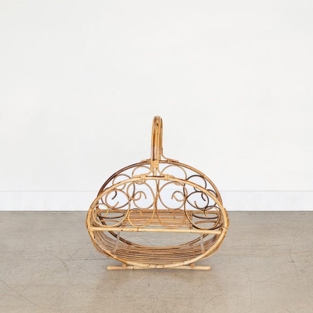 1960's Italian Rattan Rack | Chairish