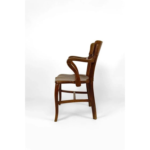 Wood American Oak Office Armchair, 1900s For Sale - Image 7 of 11