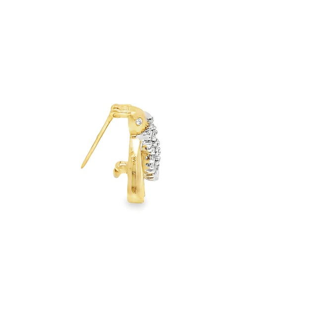 14k Yellow Gold 0.6ctw Diamond Studded Bee Brooch For Sale - Image 4 of 8