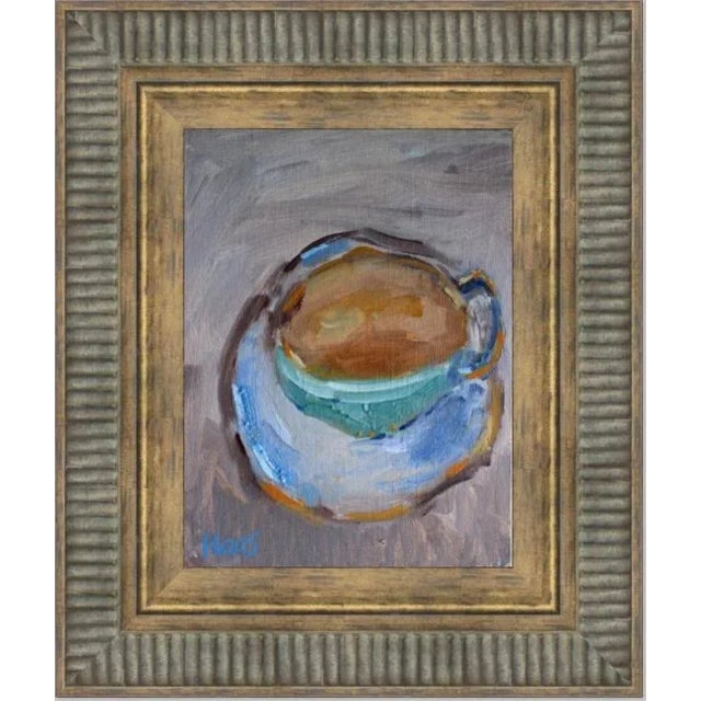 "Cup of Tea" Contemporary Impressionist Style Still Life Oil Painting For Sale - Image 9 of 12