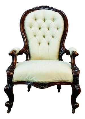 Antique English Victorian Open Armchair, 1890s