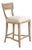 Carvell Cane Back Counter Stool - Natural Linen / Weathered Oak Frame For Sale