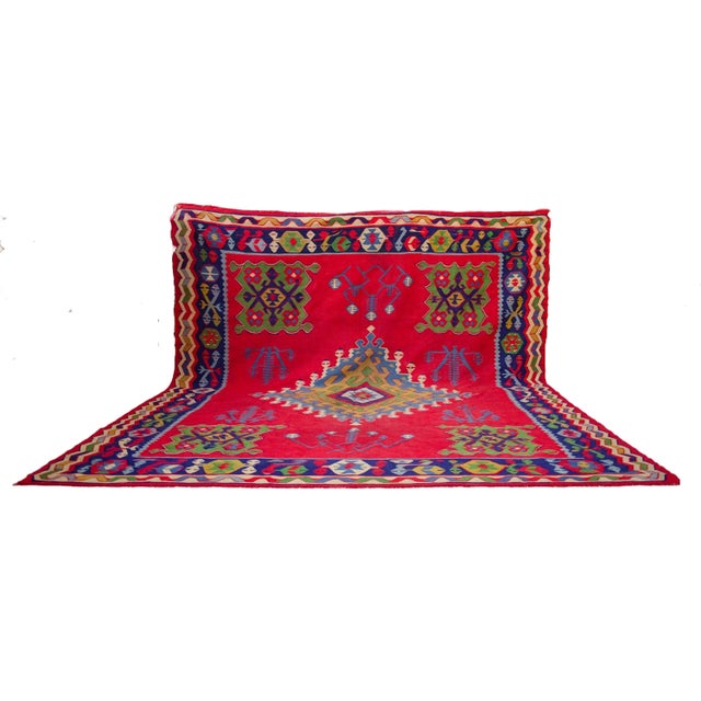 Mid-Century Modern 1930s Antique Oushak Rug Turkish Hand Woven Oversized Area Rug - 10′ × 11′3″ For Sale - Image 3 of 12