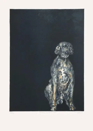 2002 Christian Billet Good Old Dog Lithograph