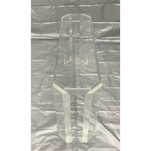 Mid-Century Modern Signed 1974 Lucite Console Table by Charles Hollis Jones, Los Angeles For Sale - Image 3 of 18