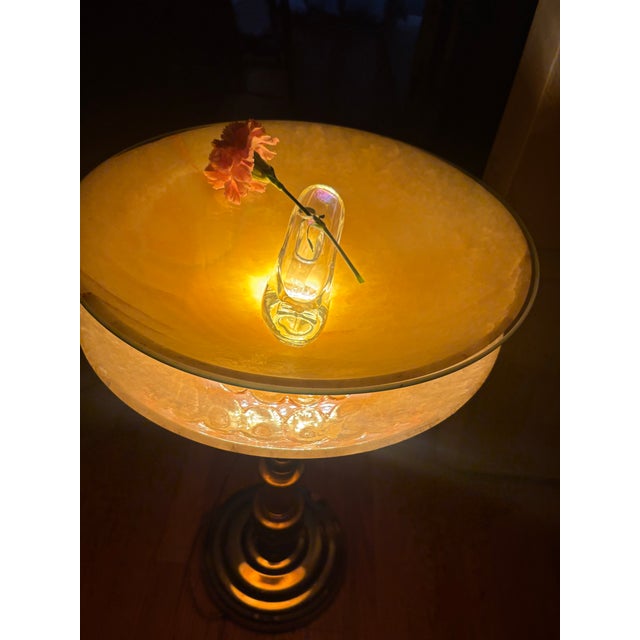 Stiffel Mid-Century Modern Illuminated Alabaster Pedestal For Sale - Image 9 of 12