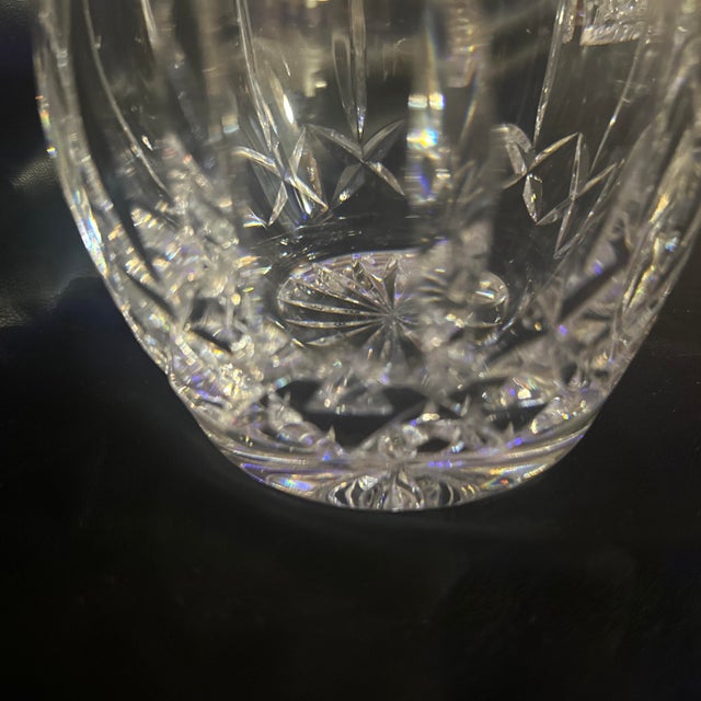 Sticker still attached from the mid 20th Century ‘FULL LEAD CRYSTAL’ ‘ATLANTIS’ ‘HAND BLOWN AND CUT FOR BLOCK’ ‘CRISAL...