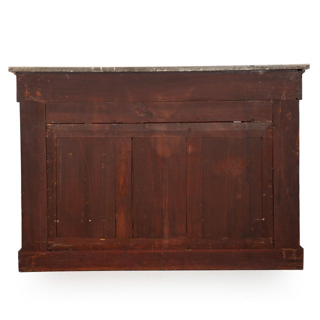 Early 19th Century French Empire Antique Mahogany Gilt Bronze Marble Pier Table Circa 1820 For Sale - Image 5 of 18