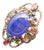 Bochic "Orient" Diamond, Tourmaline & Tanzanite Ring Set In 18K Gold & Silver For Sale