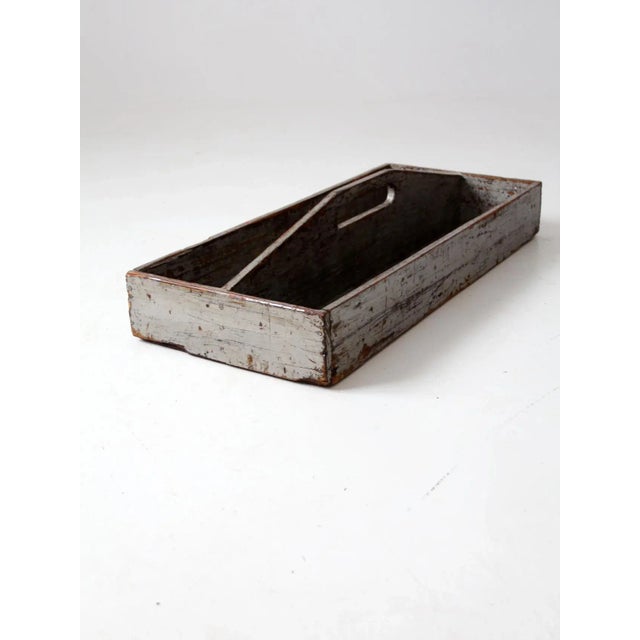 Vintage Wooden Tool Box Trug For Sale - Image 6 of 13