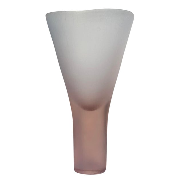 Italian 1960s Tobia Scarpa Battuto Vase for Venini, Pink For Sale - Image 3 of 12