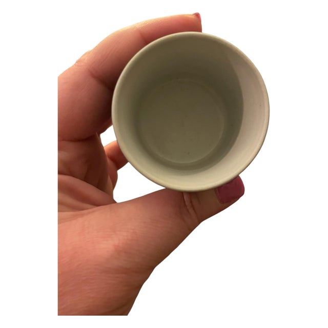 Ceramic Antique 19th/Early 20th Century Wedgwood Jasperware Demitasse Cup/Saucer Cobalt Blue For Sale - Image 7 of 12