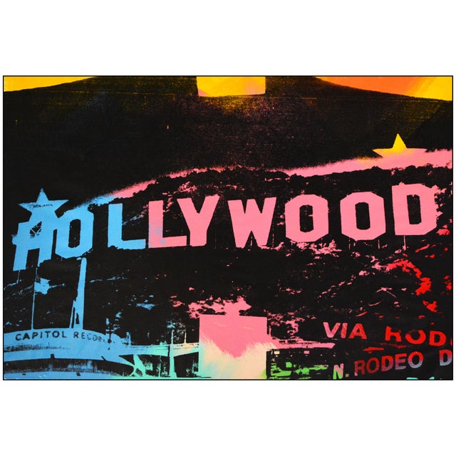 Pop Art 20th Century the Original Famous Hollywood Sign Oil Painting Steve Kaufman For Sale - Image 3 of 6