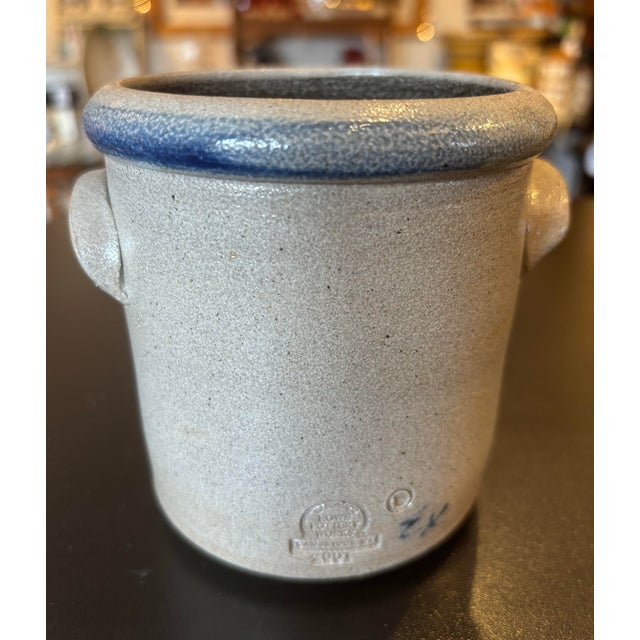 American Rowe Pottery Pinecone Crock For Sale - Image 3 of 8