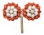 Vintage 1958 Signed Crown Trifari Faux-Coral & Pearl Clip Earrings-2 Pieces For Sale