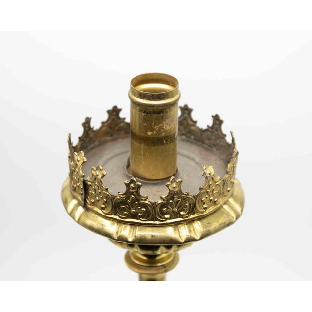 Vintage Pair of Candlesticks, Italian Baroque style, 19th century. Pair of big candlesticks is a very refined decorative...