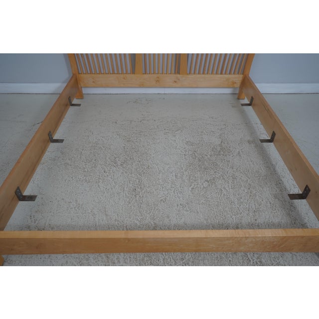 Studio Crafted Made King Size Maple Spindle Bed For Sale In Philadelphia - Image 6 of 12