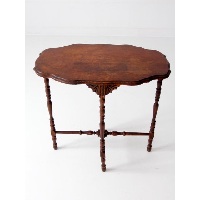 Antique Carved Wood Accent Table Chairish
