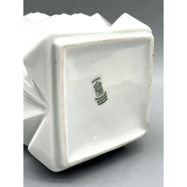 Mid-Century White Porcelain Diamond Vase from Schumann, 1950s For Sale - Image 10 of 12