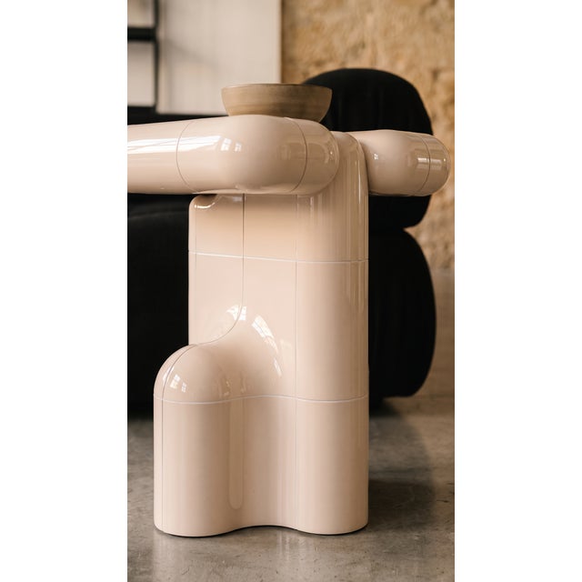 U - 001 Side Table in Cream by Rollo Studio For Sale - Image 11 of 12