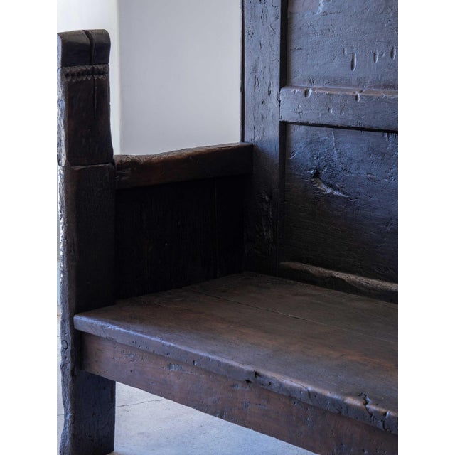 Large Folk Art Bench, 18th Century For Sale - Image 5 of 18