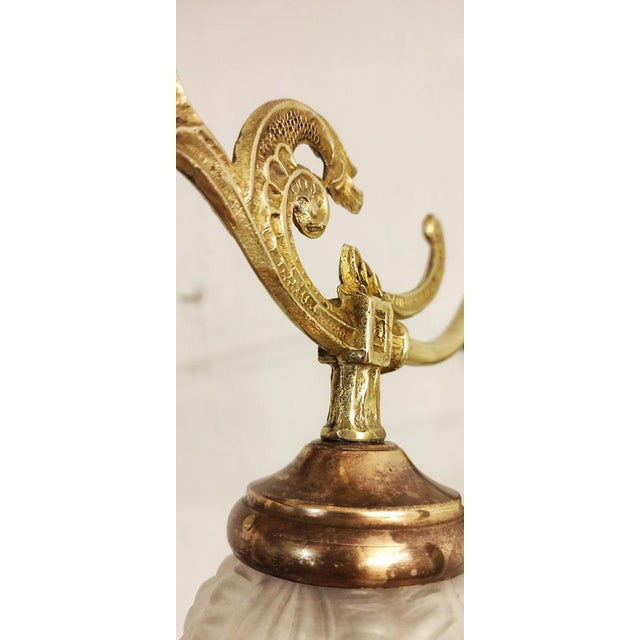 1930s Modernist Spanish Bronze Wall Light, 1930s For Sale - Image 5 of 16