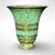 Carl Sorensen Vintage Carl Sorensen Art Deco Verdigris Bronze Trumpet Vase With Gilt Rings For Sale - Image 4 of 8
