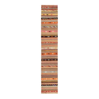 Decorative Vintage Turkish Kilim Runner - 2`7" X 13`0" For Sale
