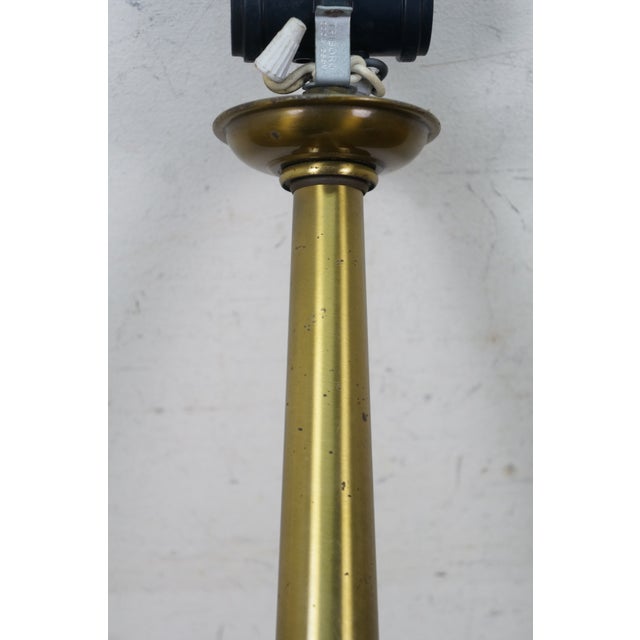 Mid 20th Century Mid Century Modern National Lighting Brushed Brass Mushroom Ufo Lamp 21" For Sale - Image 13 of 13