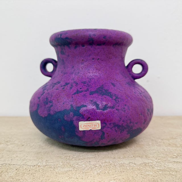 Purple Ceramic Vase from Zenith Gouda, Holland, 1970s For Sale - Image 16 of 18