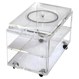 Acrylic Glass Side Table in the Style of Charles Hollis, 1970s For Sale