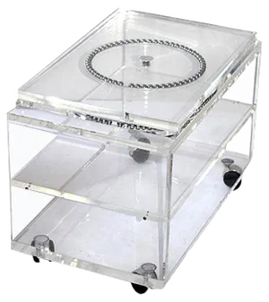 Acrylic Glass Side Table in the Style of Charles Hollis, 1970s