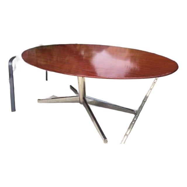 1980s Florence Knoll Mid Century Modern Dining Conference Table by Stow & Davis For Sale
