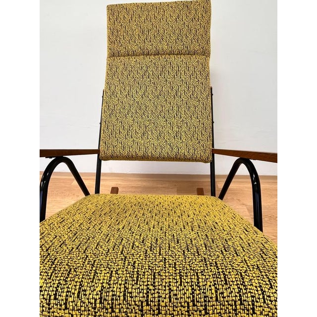 Brown Mid-Century Modern Rocking Chair, 1960s For Sale - Image 8 of 9