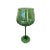 Mid-Century Decorative Green Cut Glass Cup, 1960s For Sale
