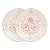 Casa Nuno Pink and White Dinner Plates, Pomegranate/Waves, Set of 2 For Sale