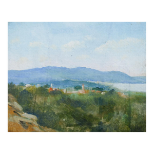 Small Plein Air Coastal Landscape Painting