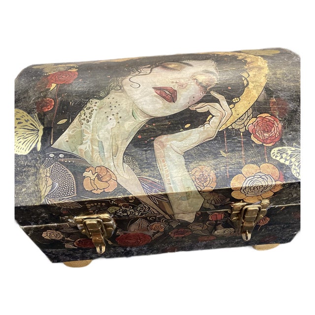 Summer Dreams Box-Hand Painted and Embellished. For Sale