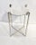 Worlds Away Worlds Away Modern Nickel and Marble Abel Side Table For Sale - Image 4 of 6
