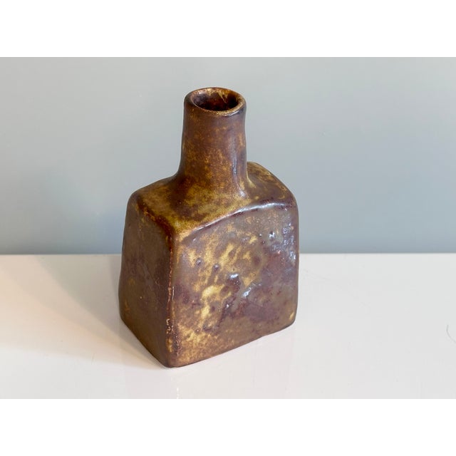 Free-Form Ceramic Art Vase in Earth Tones from Mobach-Keramik, Netherlands, 1960s For Sale - Image 4 of 18