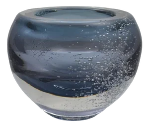 Bubble Bowl Vase in Eco-Crystal by Nelson Figueiredo for BF Glass Studio
