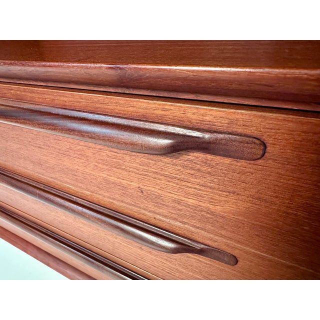 German Teak Cabinet with Bookcase and Fold-Out Writing Tablet from Strobeck, 1972 For Sale - Image 10 of 18