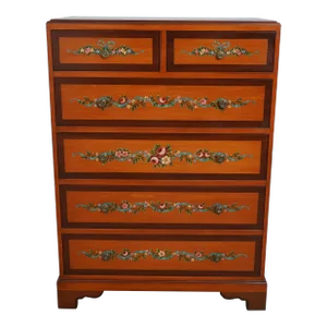 Adam Style Painted Finish 2 Over 4 Tall Chest of Drawers